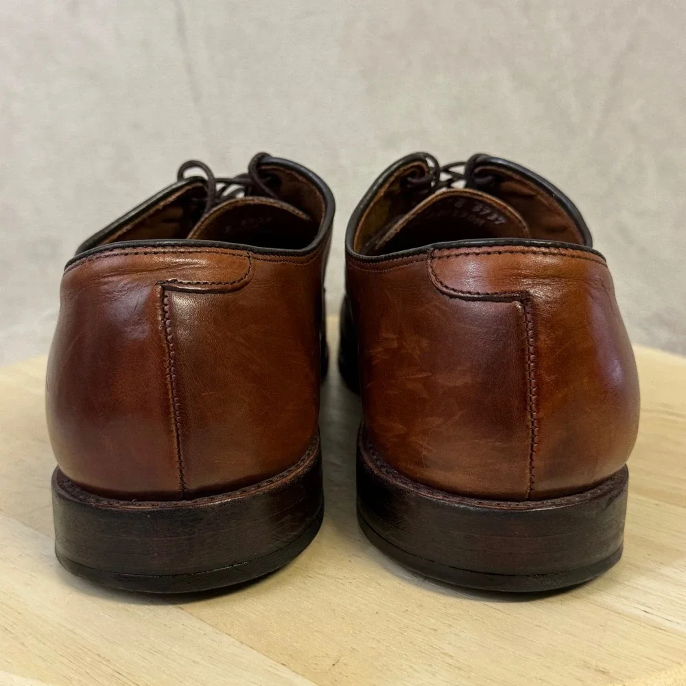Allen Edmonds Port Washington Brown Leather Cap Toe Oxford Dress Shoes Mens 11 E